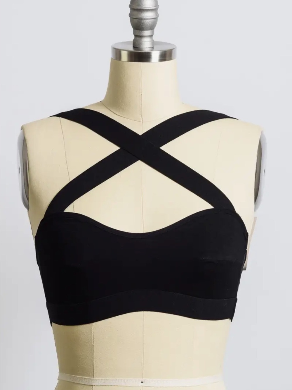 Black Cross-Strap Bralette